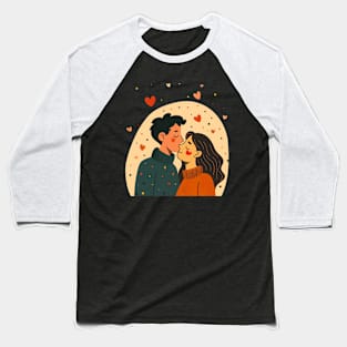 Valentine Romantic couple love birds Baseball T-Shirt